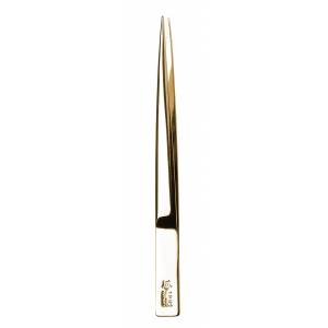 Tweezers, pointed, gold plated