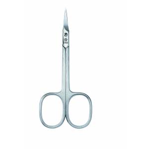 Cuticle scissors, nickel plated brushed spire point
